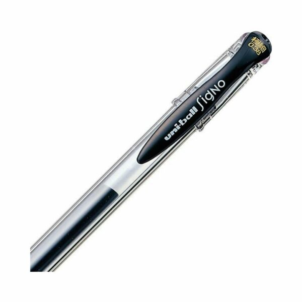 Mitsubishi Pencil Uni-Ball Signo Gel Ballpoint Pen, Ultra Fine 0.38 mm Ball, UM-151, Black 24, black