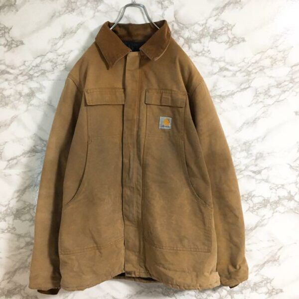 [Popular color] Carhartt Duck Jacket One Point Beige M Equivalent