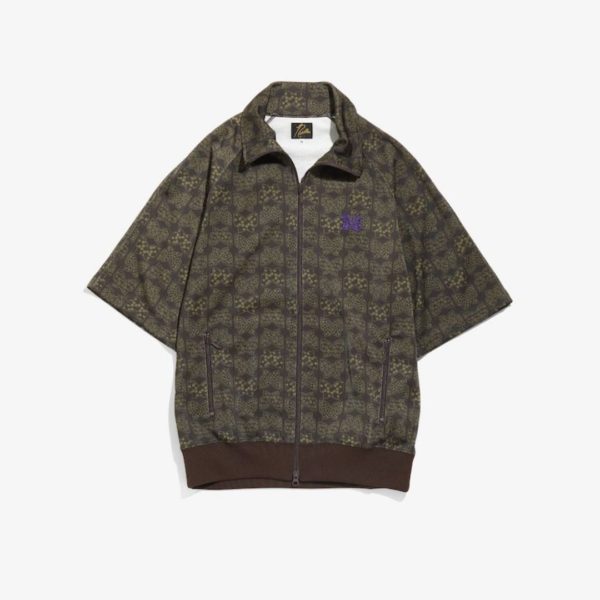 Titip Jepang - NEEDLES S/S TRACK JACKET - BRIGHT JERSEY / PRINT: BROWN