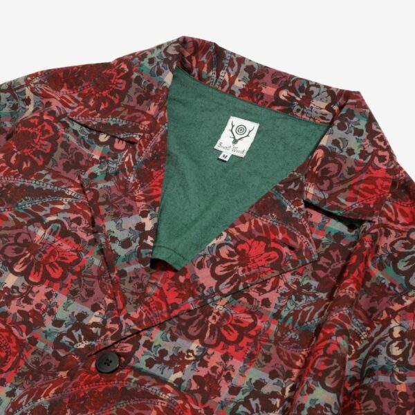 SOUTH2 WEST8 PEN JACKET - BATIK OVER PRINT: RED