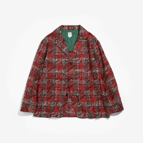 SOUTH2 WEST8 PEN JACKET - BATIK OVER PRINT: RED