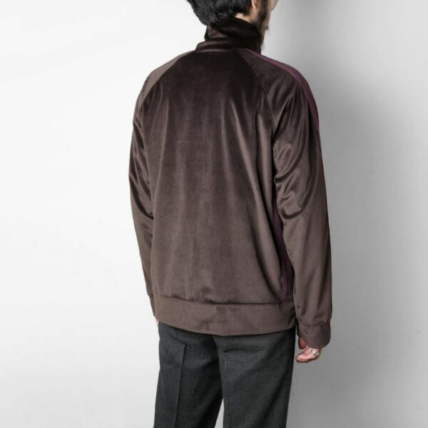 NEEDLES TRACK JACKET - POLY VELOUR: BROWN