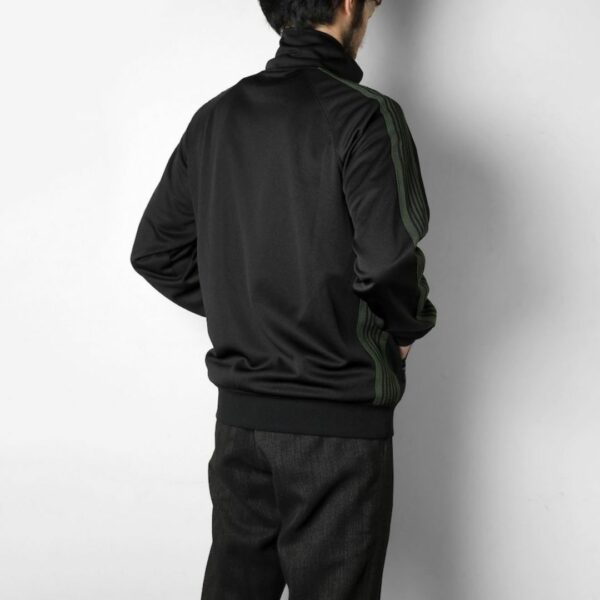 NEEDLES TRACK JACKET - POLY SMOOTH: BLACK