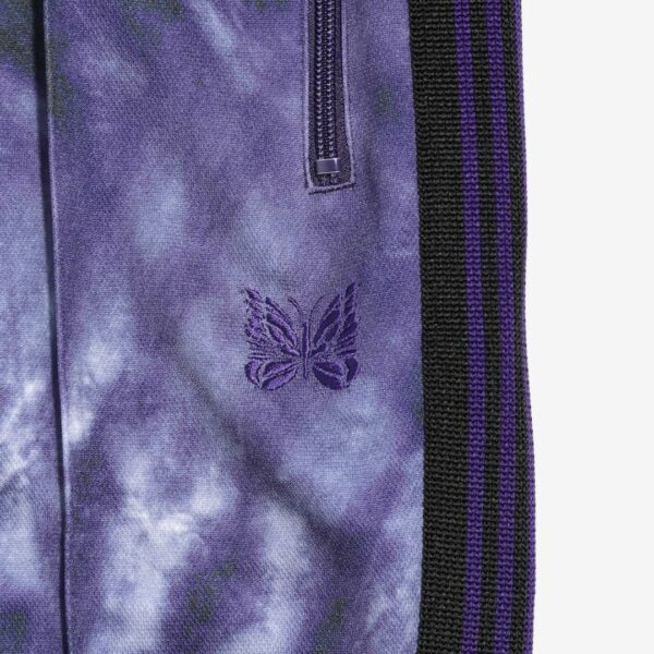 NEEDLES BOOT-CUT TRACK PANT - POLY SMOOTH / TIE-DYE PRINTED: PURPLE