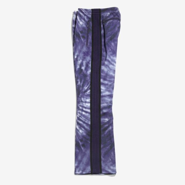 NEEDLES BOOT-CUT TRACK PANT - POLY SMOOTH / TIE-DYE PRINTED: PURPLE