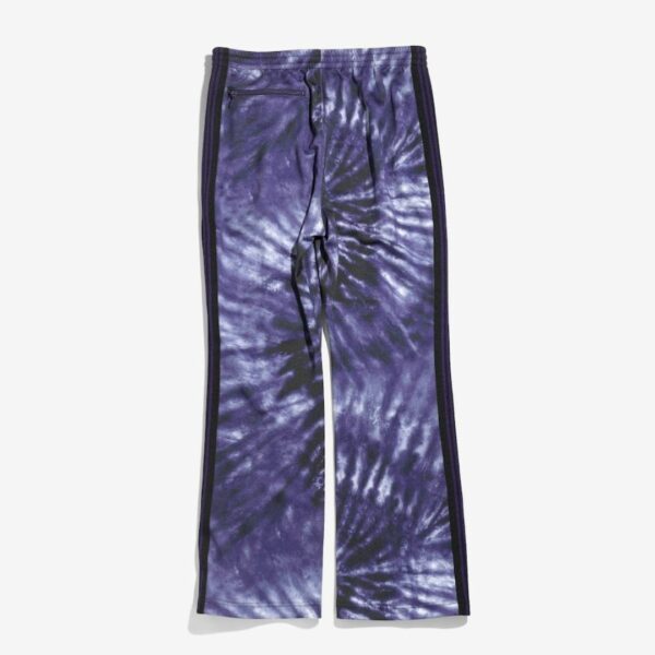 NEEDLES BOOT-CUT TRACK PANT - POLY SMOOTH / TIE-DYE PRINTED: PURPLE