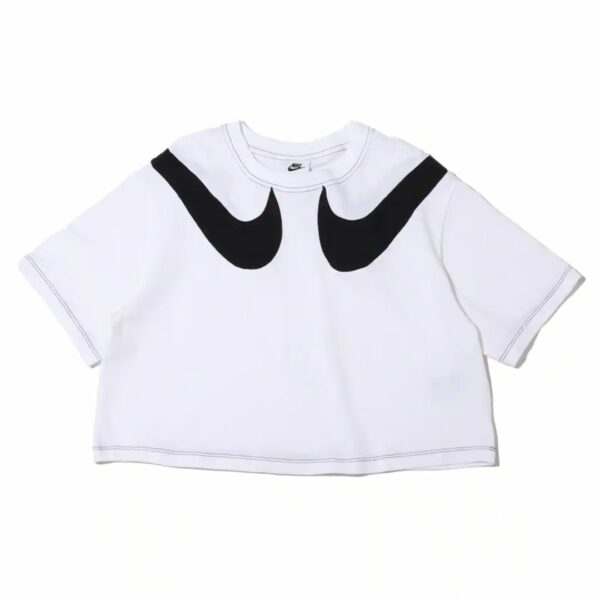 NIKE AS W NSW SWSH GX MOD CROP SS T WHITE / BLACK / BLACK 21FA-I