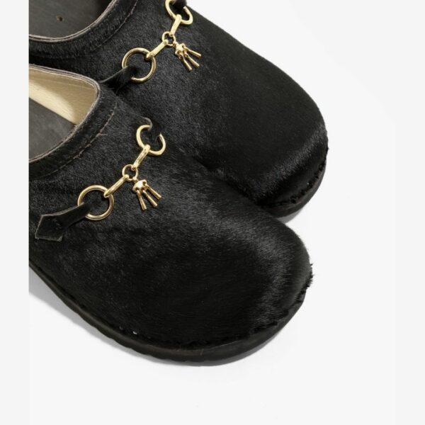 NEEDLES X TROENTORP SWEDISH CLOG - PONY / BIT: BLACK