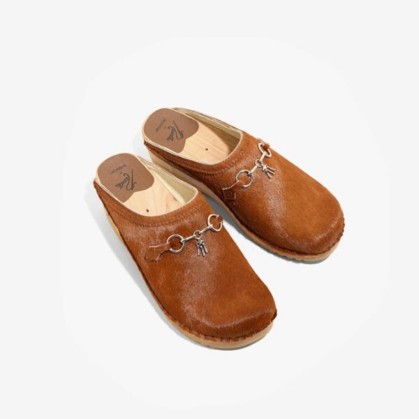 NEEDLES X TROENTORP SWEDISH CLOG - PONY / BIT: BROWN