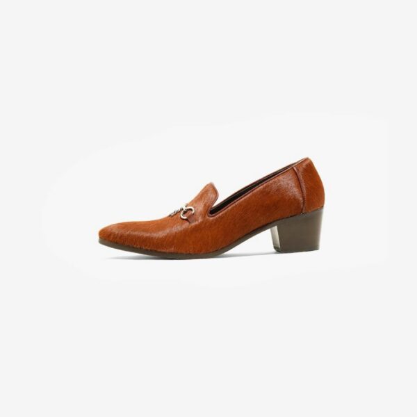 NEEDLES HEELED OPERA BIT VAMP - PONY: BROWN