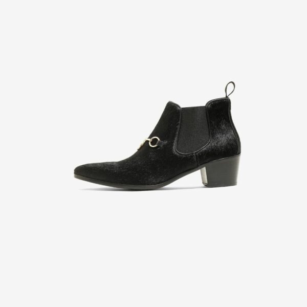 NEEDLES HEELED CHELSEA BIT BOOT - PONY: BLACK