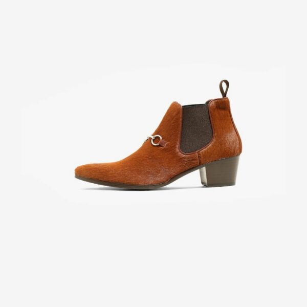 NEEDLES HEELED CHELSEA BIT BOOT - PONY: BROWN