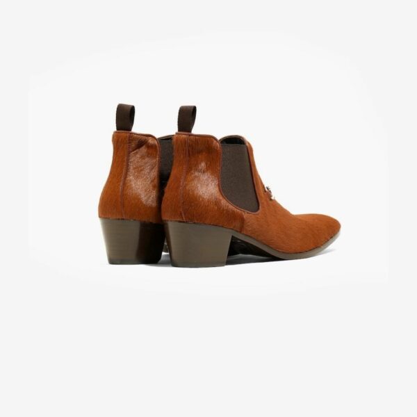 NEEDLES HEELED CHELSEA BIT BOOT - PONY: BROWN