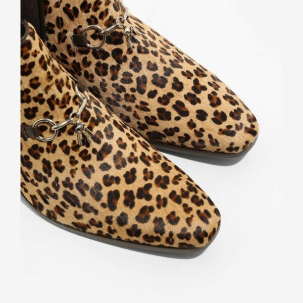 NEEDLES HEELED CHELSEA BIT BOOT - PONY: LEOPARD