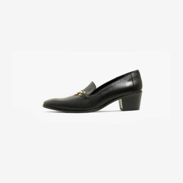 NEEDLES HEELED OPERA BIT VAMP: BLACK SMOOTH