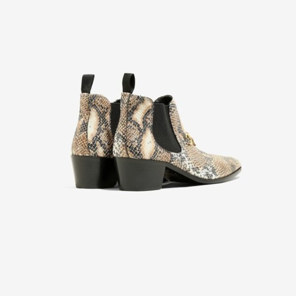 NEEDLES HEELED CHELSEA BIT BOOT: PYTHON