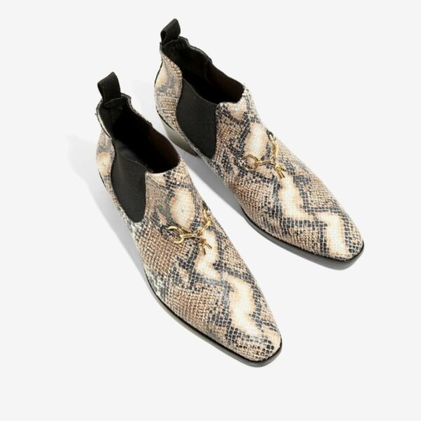 NEEDLES HEELED CHELSEA BIT BOOT: PYTHON