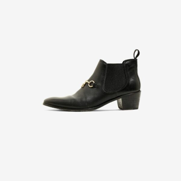 NEEDLES HEELED CHELSEA BIT BOOT: BLACK SMOOTH