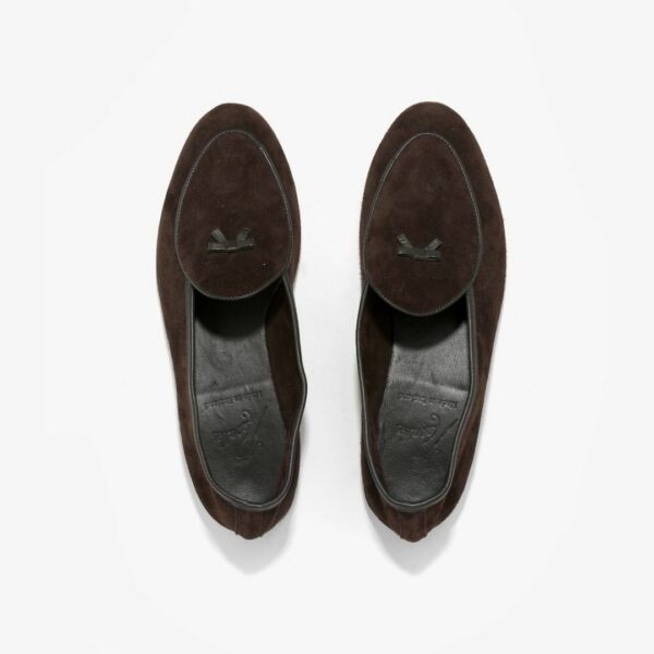 NEEDLES SUEDE SLIP-ON WITH BOW: BROWN