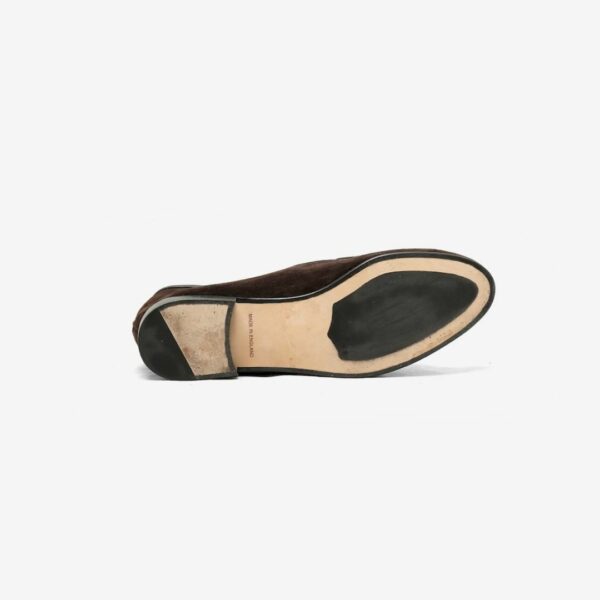 NEEDLES SUEDE SLIP-ON WITH BOW: BROWN