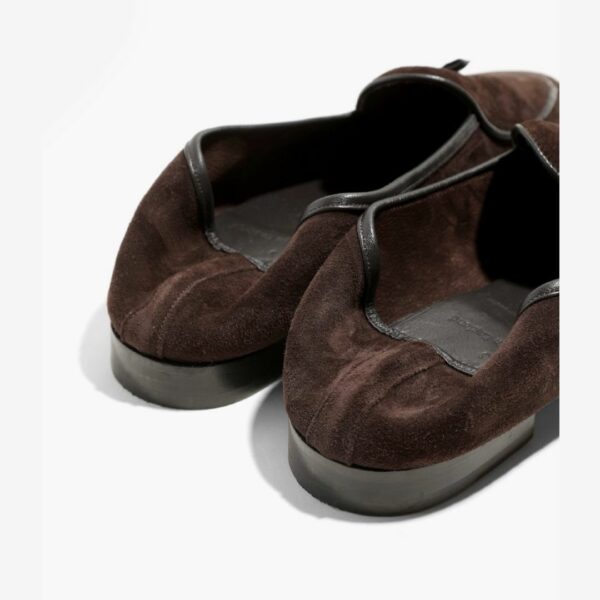 NEEDLES SUEDE SLIP-ON WITH BOW: BROWN