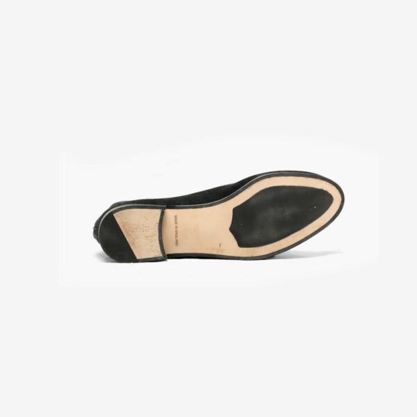 NEEDLES SUEDE SLIP-ON WITH BOW: BLACK