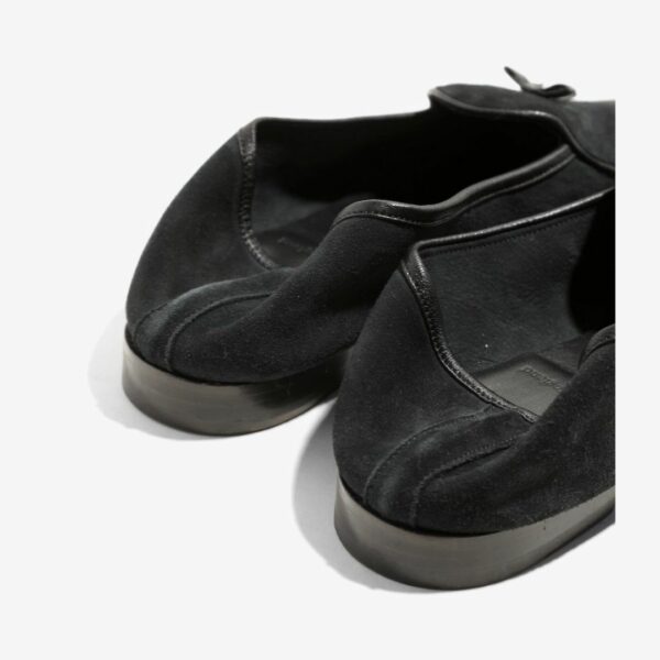 NEEDLES SUEDE SLIP-ON WITH BOW: BLACK