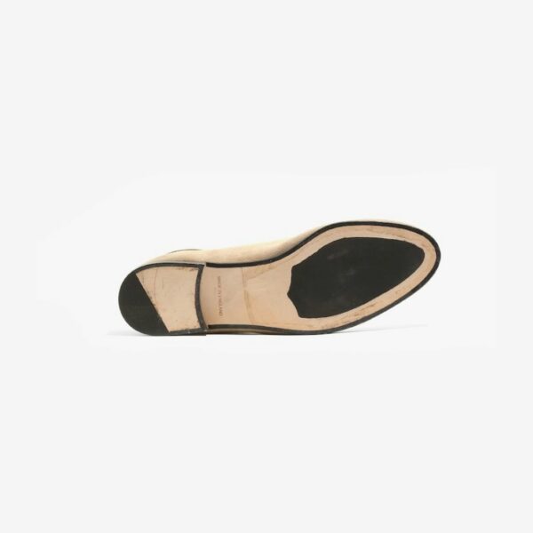 NEEDLES SUEDE SLIP-ON WITH BOW: BEIGE