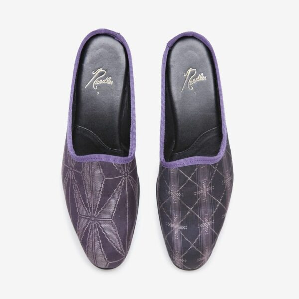 NEEDLES ASYMMETRIC PATTERN MULE - OSHIMA TSUMUGI: PURPLE