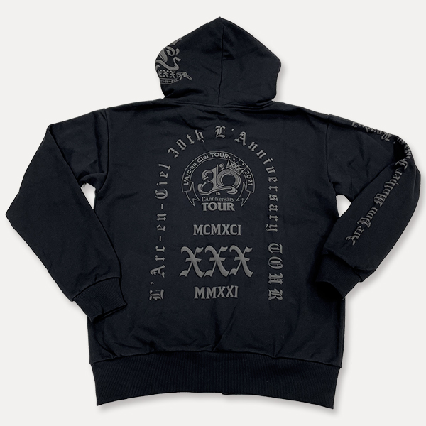 L'arc-en-Ciel Official Goods - ZIP UP BIG hoodie 30th L