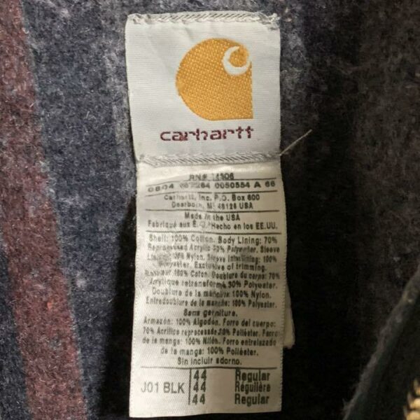 Carhartt Duck Jacket Corporate Embroidery Collar Corduroy Black