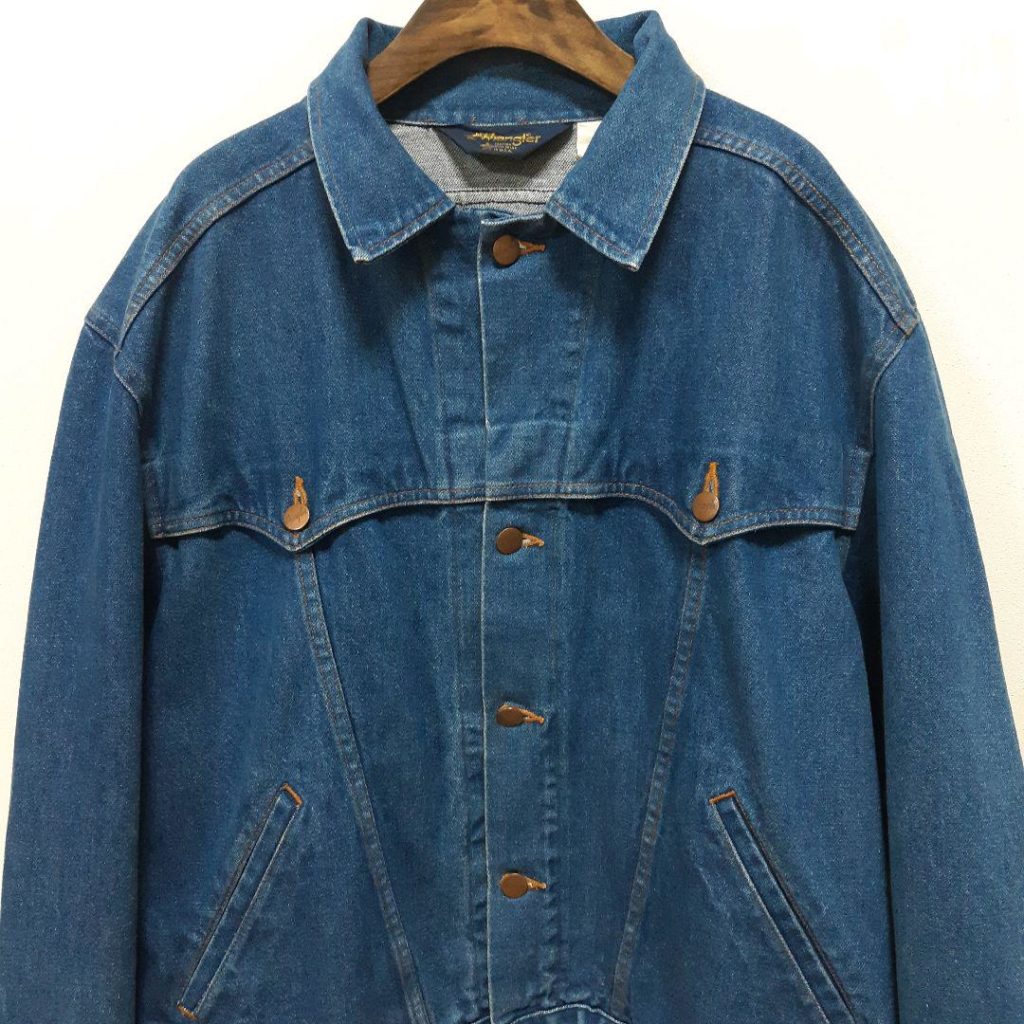 Wrangler Denim Jacket Jean USA Made Rare Good Color - TITIP JEPANG