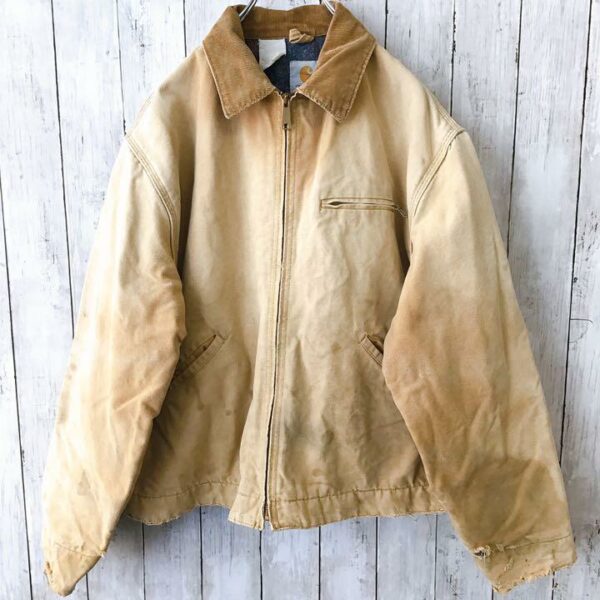 90s USA made Carhartt duck fabric active jacket star logo old clothes