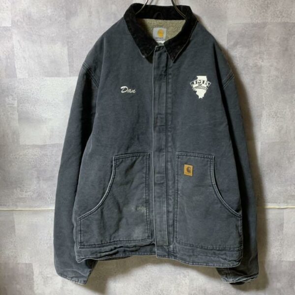 Carhartt duck jacket corporate embroidery black