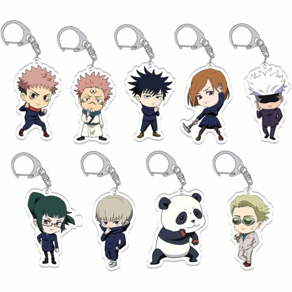 9 Piece Set Keychain Acrylic Jujutsu Kaisen