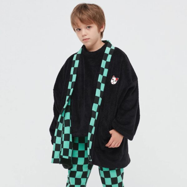 [Pajamas] KIDS Anime "Kimetsu no Yaiba" 2021 Fall / Winter Fleece Hanten Kanjiro