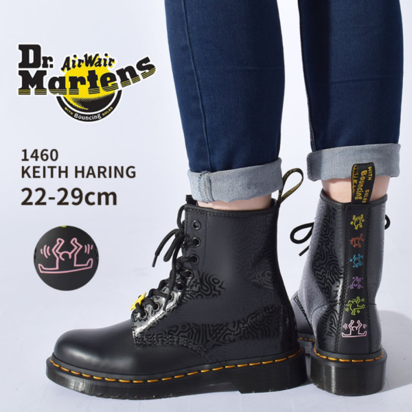 Titip-Jepang-Dr.-Martens-Keith-Haring-collaboration-8-hole-boots-1460