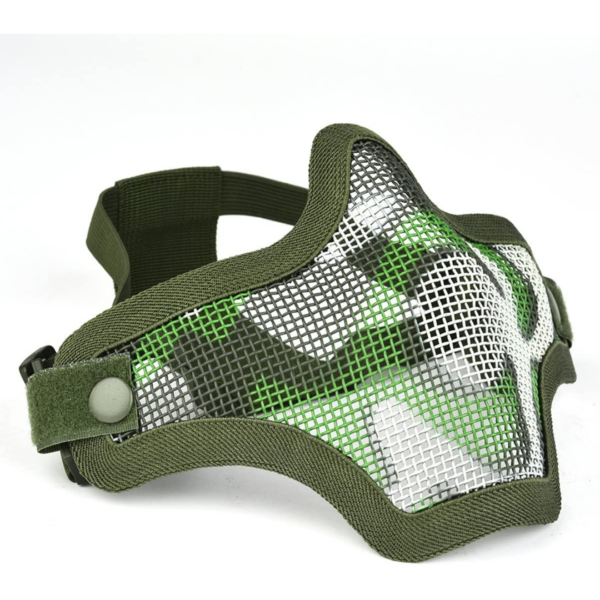 Outgeek Airsoft Steel Mesh Half Face Mask and Tactical Goggles Set