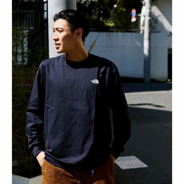 THE NORTH FACE L/S BACK SQUARE LOGO TEE アビエイターネイビー 21FW-I (M)