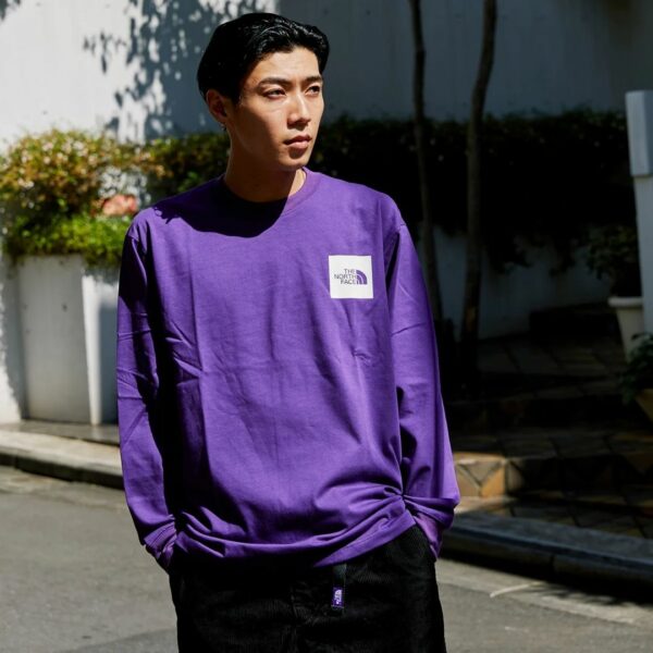 THE NORTH FACE L/S SQUARE LOGO TEE グラビィティパープル 21FW-I