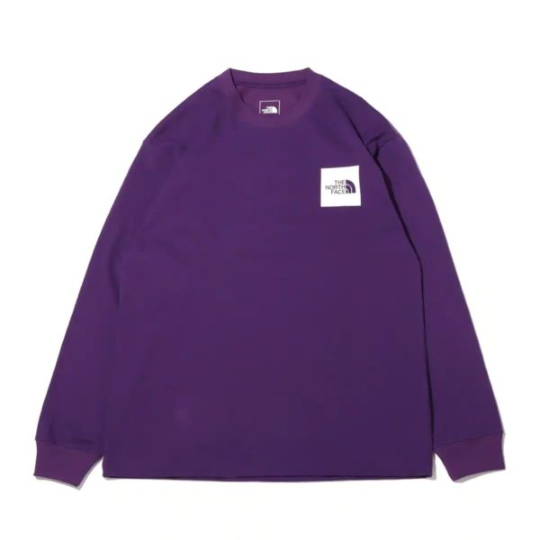 Titip-Jepang-THE-NORTH-FACE-LS-SQUARE-LOGO-TEE-グラビィティパープル-21FW-I
