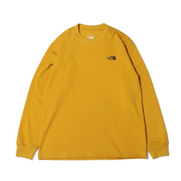Titip-Jepang-THE-NORTH-FACE-LS-BACK-SQUARE-LOGO-TEE-アローウッドイエロー-21FW-I