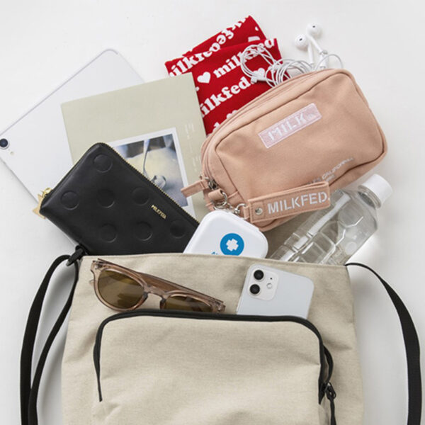 [Bag] MILKFED. SPECIAL BOOK Canvas Shoulder Bag #BEIGE