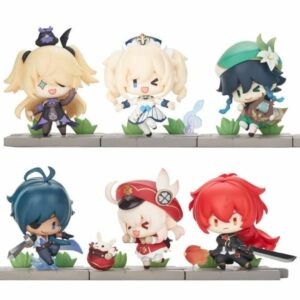 [Figure] miHoYo "Genshin" Battlefield English Series Mondstadt PVC & ABS Trading Figure 6 Pieces Box