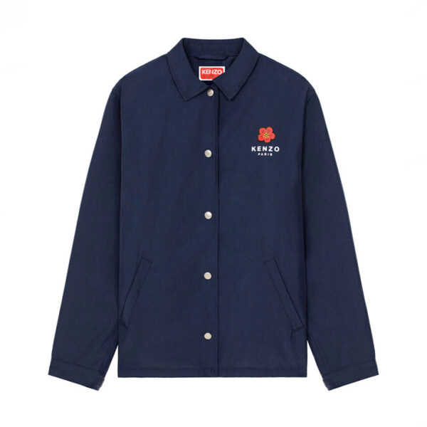 KENZO "BOKEH FLOWER" COACH JACKET WOMENS "Navy"