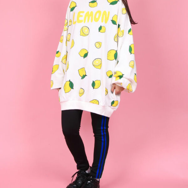 Hood Total Pattern Sweatshirt (LEMON NINJIN EDAMAME)