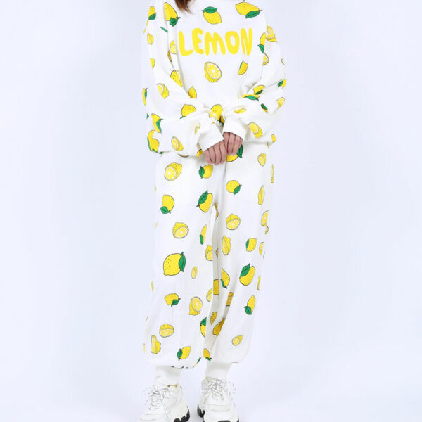 Hood Total Pattern Sweatshirt (LEMON NINJIN EDAMAME)