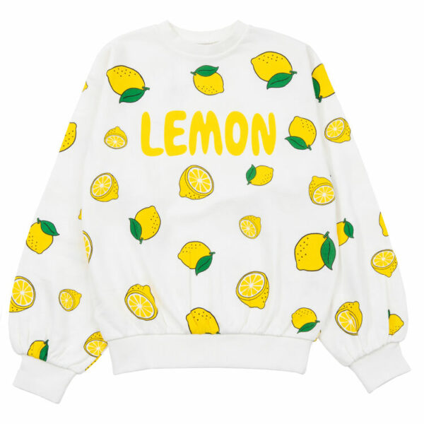 Hood Total Pattern Sweatshirt (LEMON NINJIN EDAMAME)