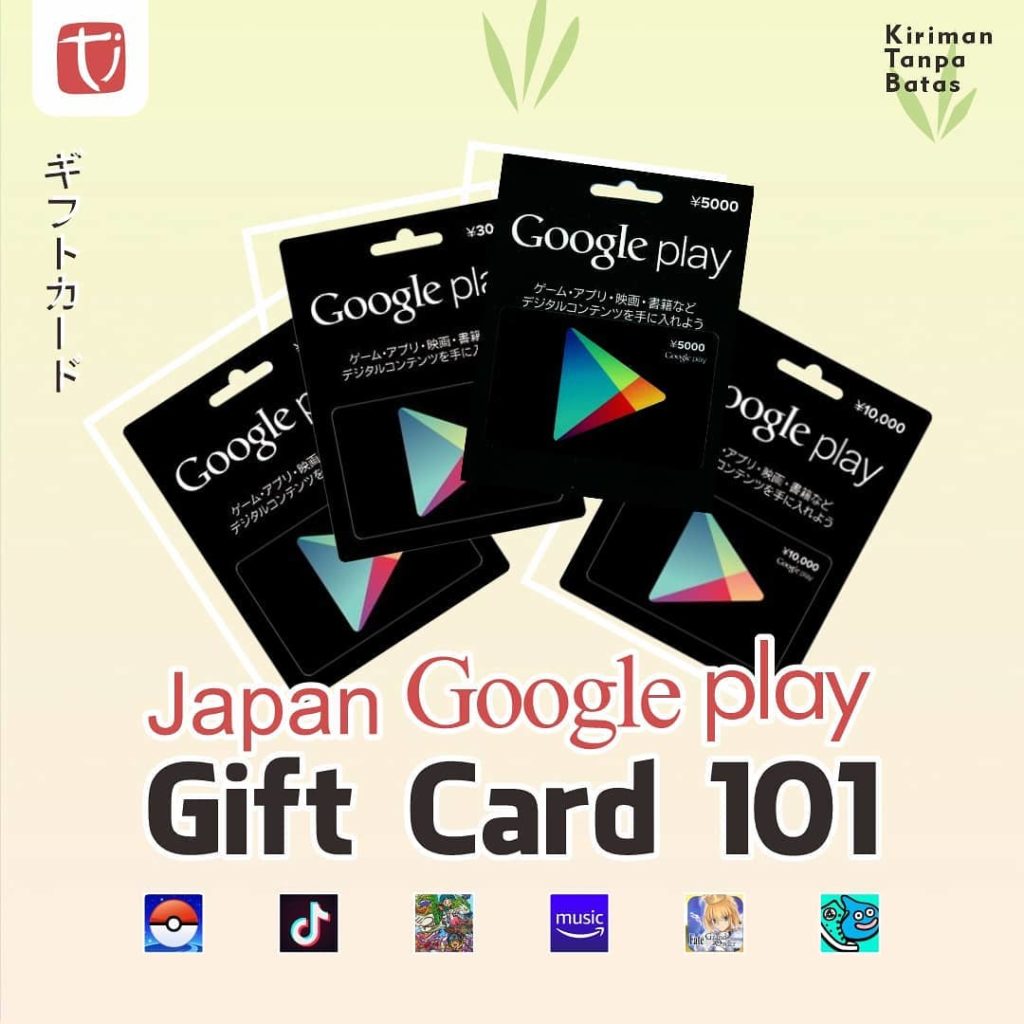 Mengenal Japan Google Play Gift Card TITIP JEPANG