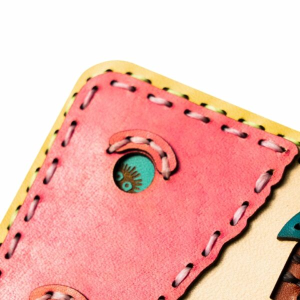 Ghibli Leather Card Case Wall Pattern